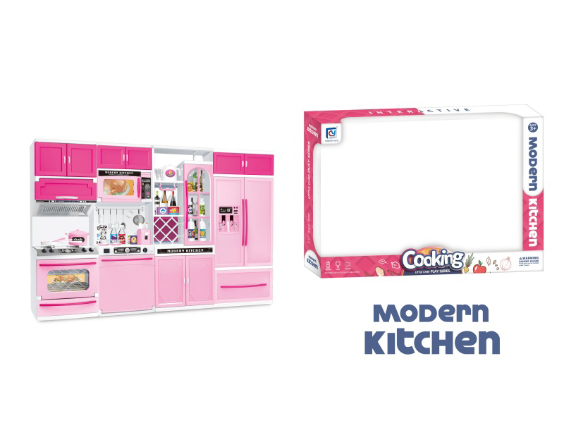 Pink Solid Color Kitchen And Kitchenware Set