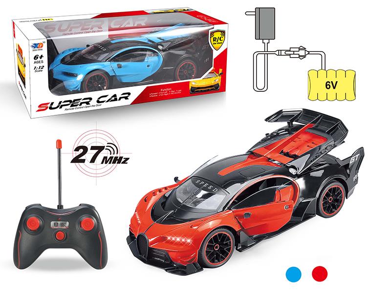 1:12 Bugatti 3 Open Doors Remote Control Car (With Charger,Rechargeable Batteries)