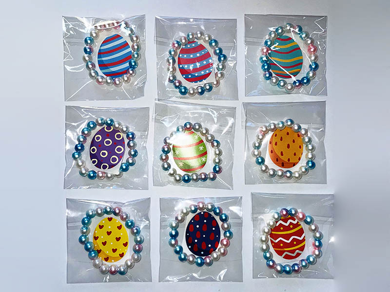 Easter Jewelry Beaded Bracelet + Sticker