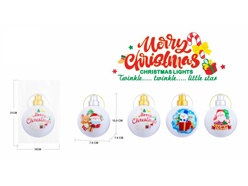 Christmas Round Ball Pendant(With Light)