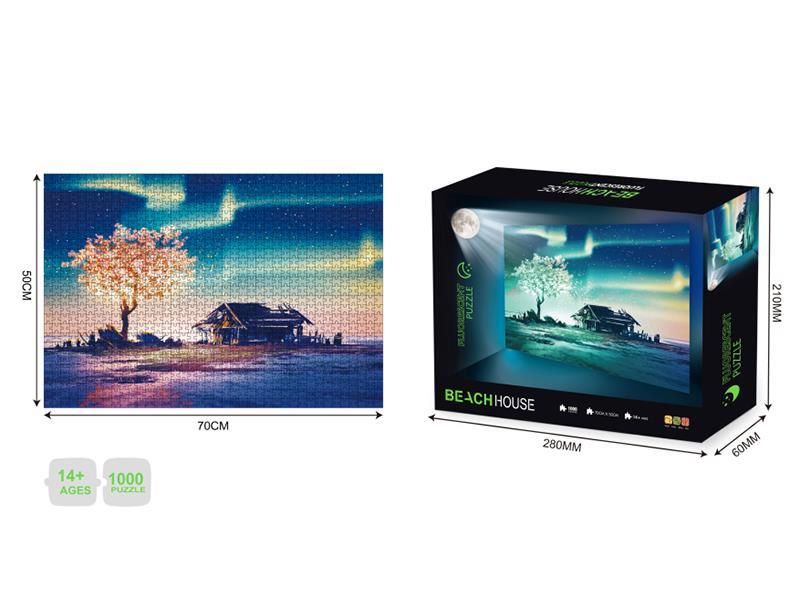 Glow-In-The-Dark Beach House Puzzle 1000 Pieces