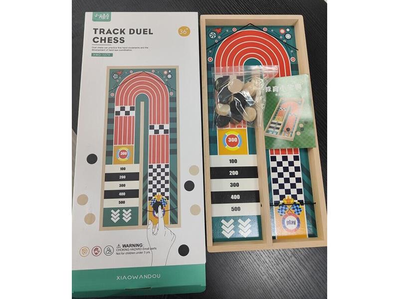 Two-Player Battle Track Bouncy Chess Table Bouncing Wooden