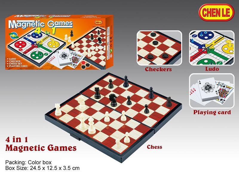 4 In 1 Magnetism  Games Chess