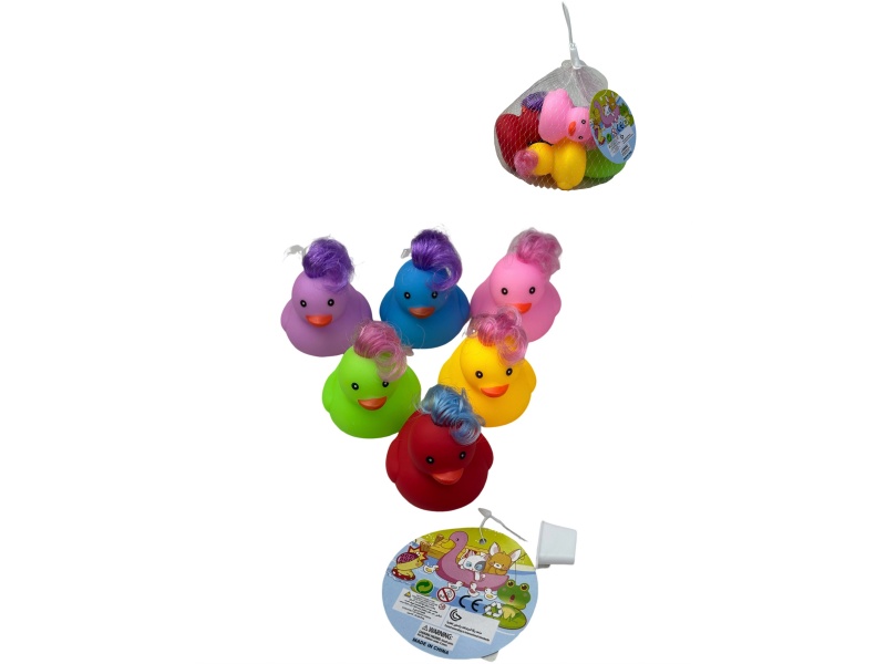 Six Are Filled With Colorful Ducks