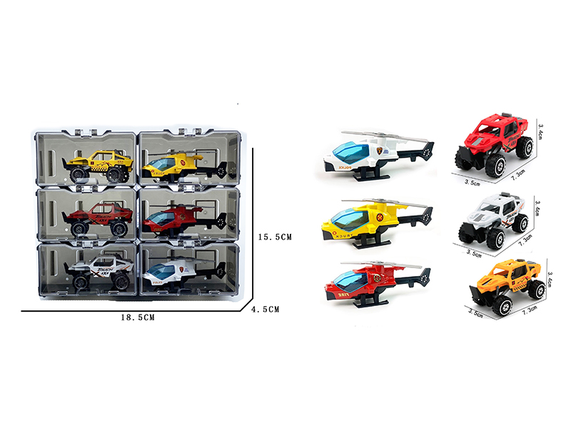 Slide Alloy Off-Road Vehicle, Airplane Storage Box Set