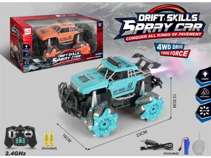 2.4G 6-Channel  Side Drive Remote Control Car With Spray