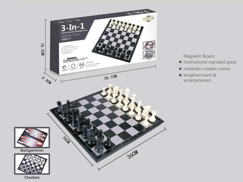 3 In 1 Chess/Checkers/Backgammon