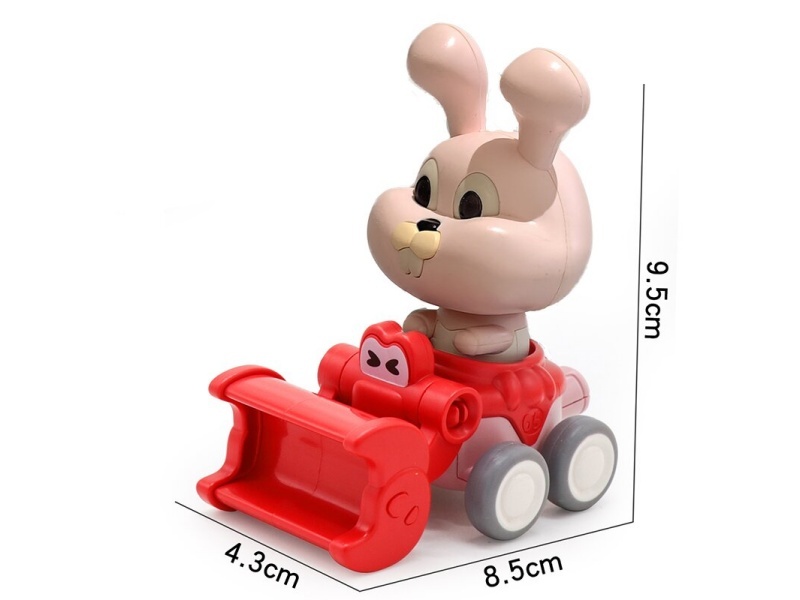 Pull Back Rabbit Bulldozer