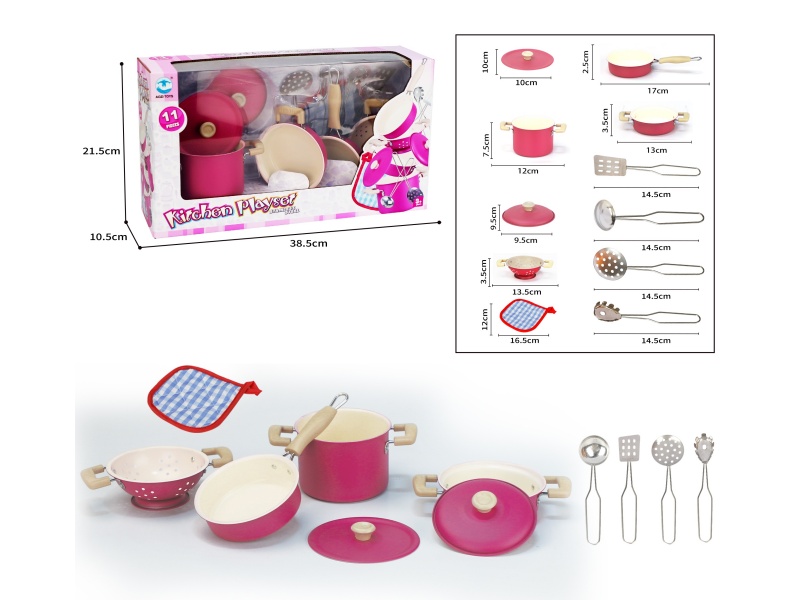 Stainless Steel Tableware Play Set 11PCS