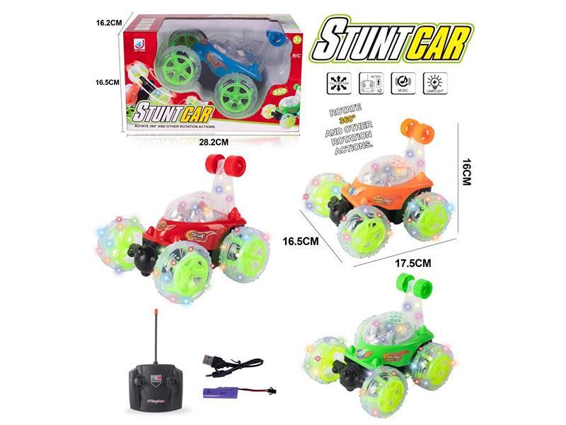 27Mhz Remote Control Stunt Car With Lights(Green)BEN10