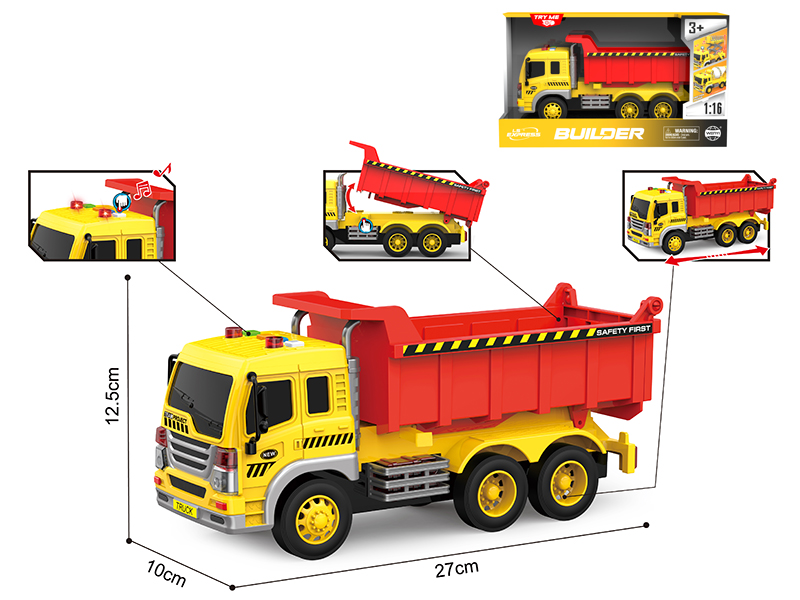 1:16 Friction Engineering Truck(4 Keys,Light And Music)
