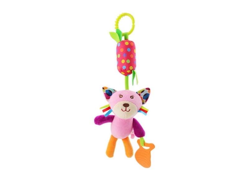 Katong Kitten Baby Soothing Plush Teething Wind Chime Pendant