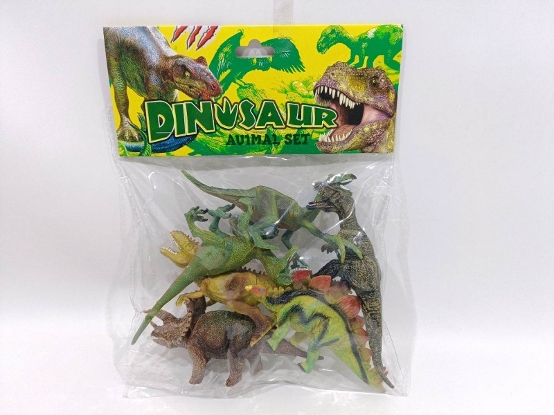 Six Painted Dinosaurs