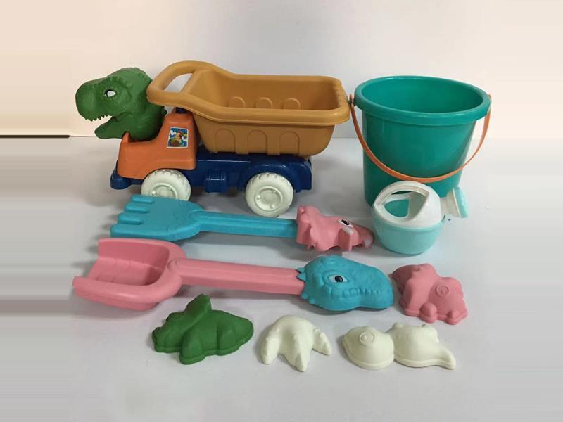 Beach Dinosaur Car+Bucket