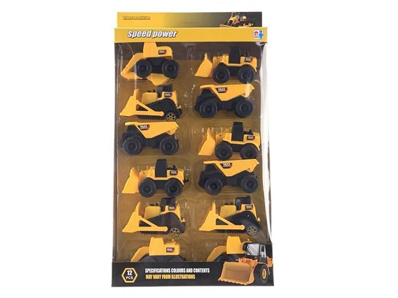 Pull Back Engineering Truck 12pcs