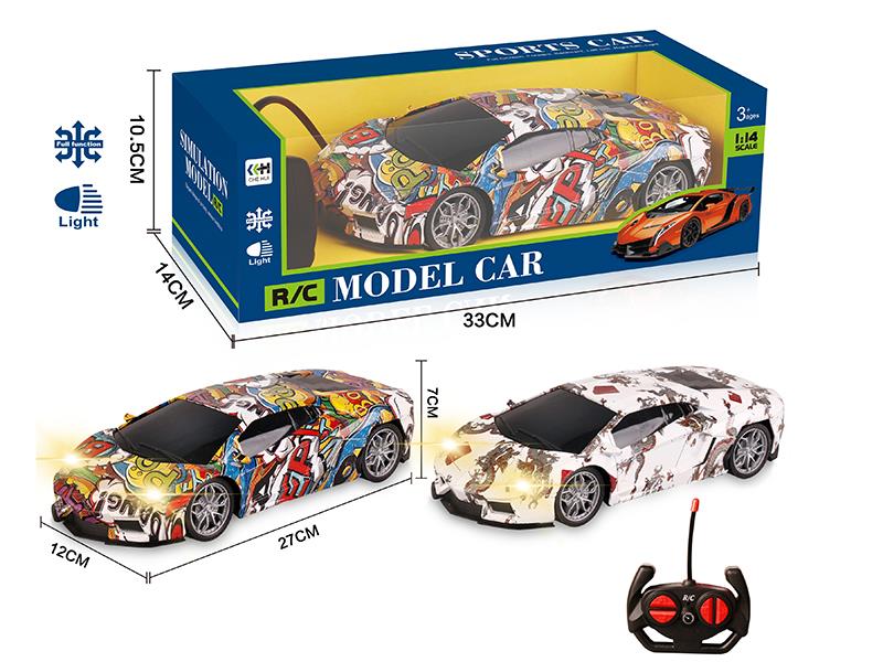 27Mhz 1:14 4-Channel Graffiti Remote Control Car Lamborghini Murcielago With Lights