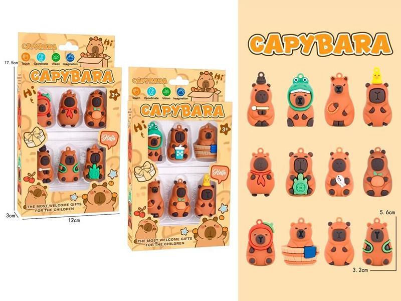 capybara Pendant Toys 6pcs