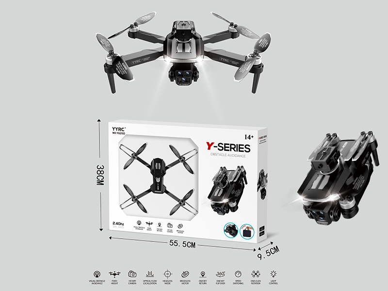 2.4G R/C Brushless Motor, Optical Flow Localization,Dual WiFi Cameras,  Folding Aerial Photography Drone
