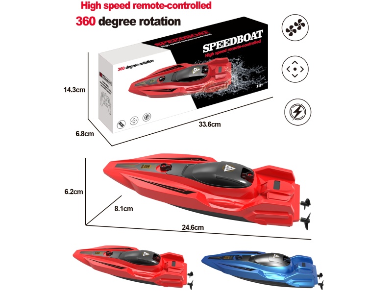 2.4G Twin-Paddle High-Speed Remote-Controlled Boat