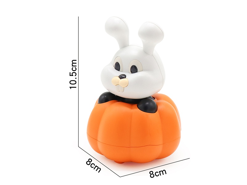 White Rabbit Pumpkin Pull Back Car