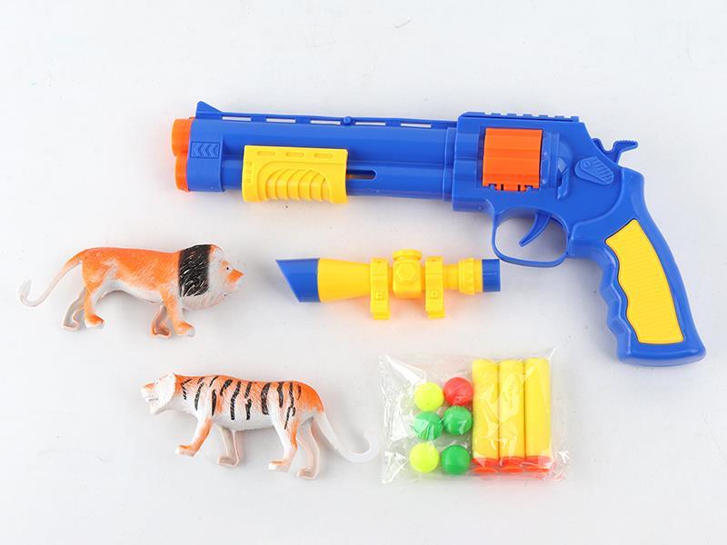 Revolver Soft Bullet Gun+Lion Leopard Mixture