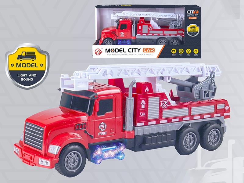 Friction Aerial Ladder Truck With Sound And Lights