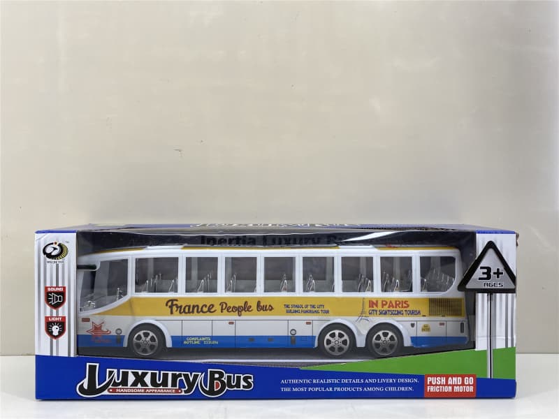 Friction Bus Car (With Lights And Music)