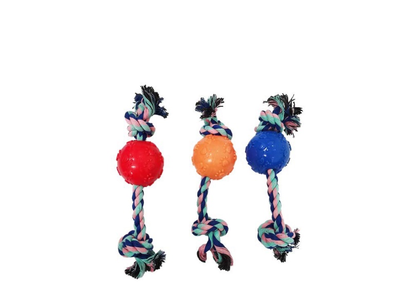 Double-Knot Footprint Ball Pet Toy