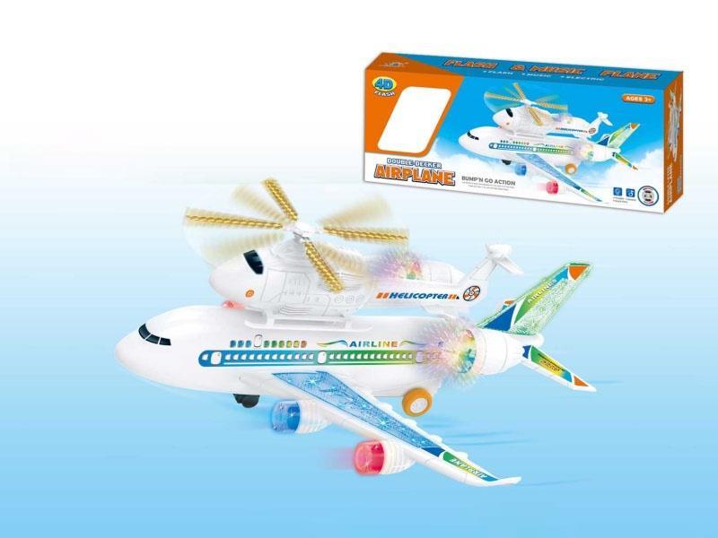 Double-decker musical lighting universal helicopter large passenger aircraft