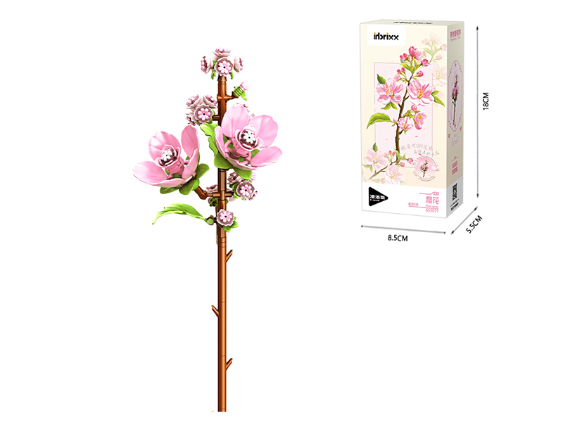 Flower Series Small Particle Building Blocks - Oriental Cherry 137PCS