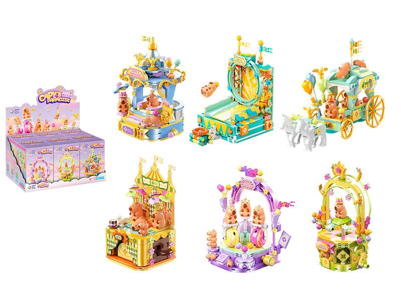 Capybara Paradise Building Blocks 6pcs