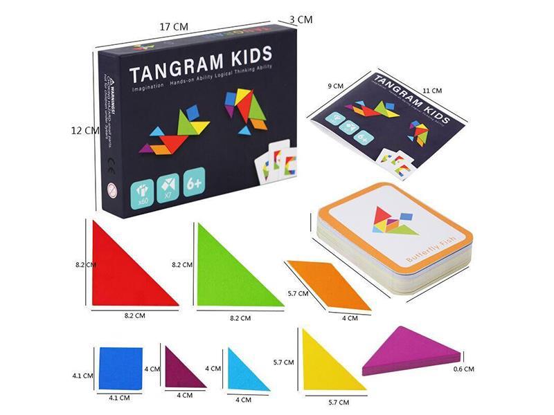 Large Wooden Tangram Puzzle