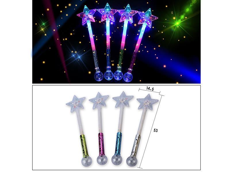 Five-Pointed Star Stick With 11 Lights