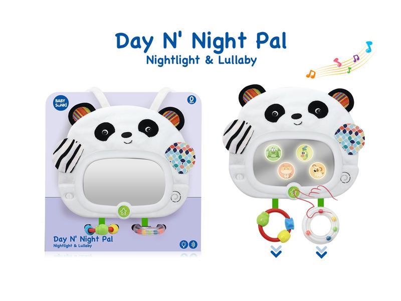 Baby Puzzle Panda Ringing Bell Mirror With Light Music
