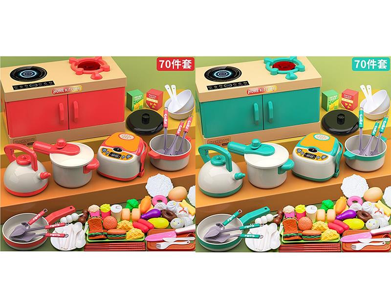 Simulated Cooking Bench Rice Cooker Set 70pcs