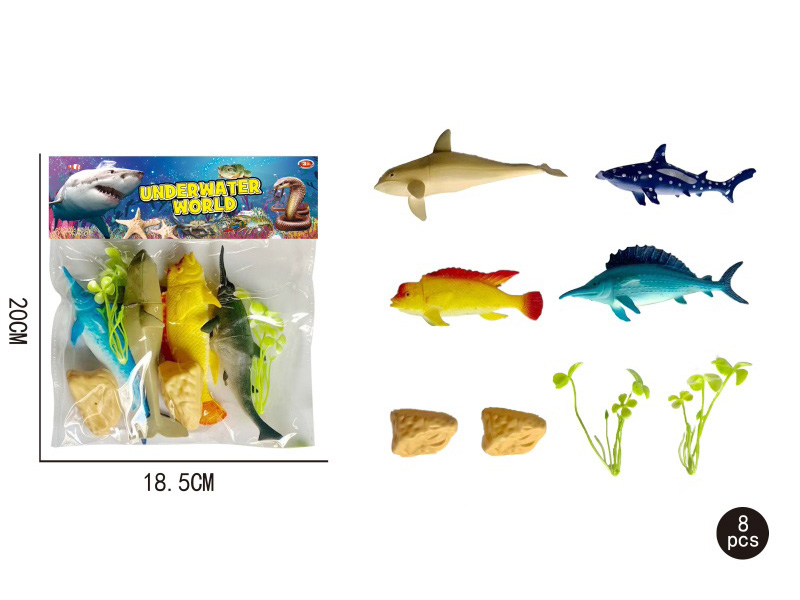 Marine Animal Set 8Pcs