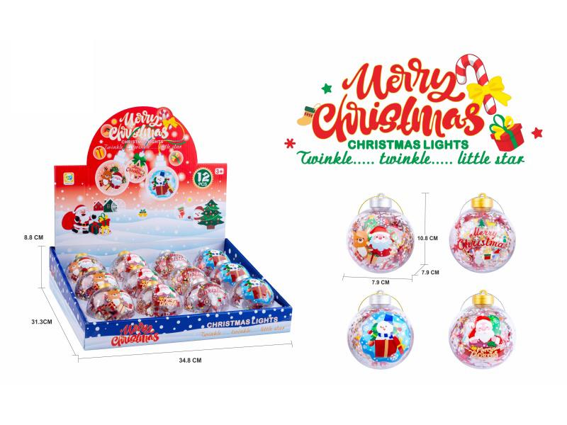 Christmas Round Ball Pendant(Without Light)12pcs