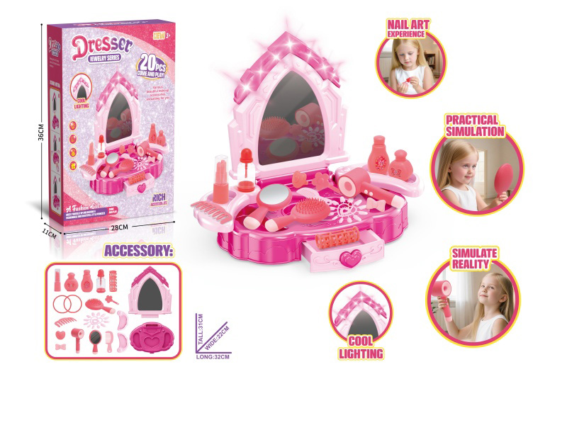 Ice And Snow Drawer Dressing Table (Lighting