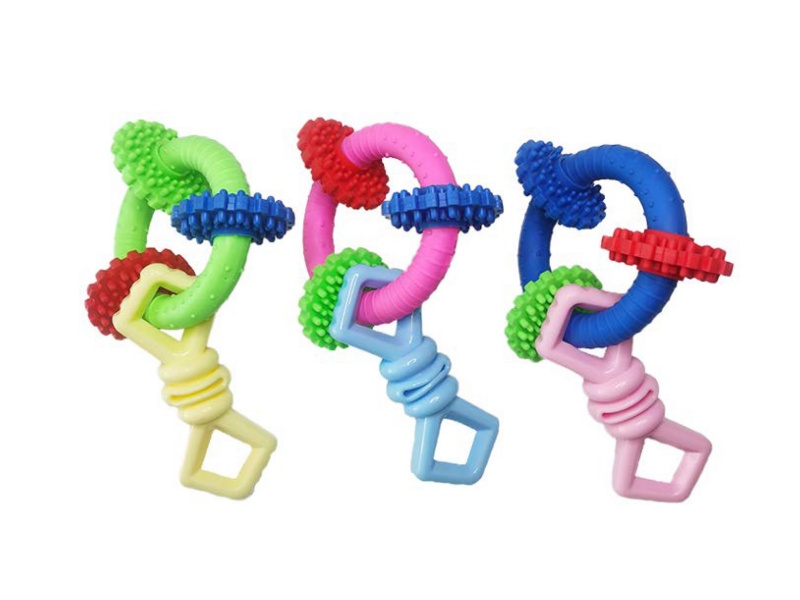 Circular Bone Three-Ring Pet Toy