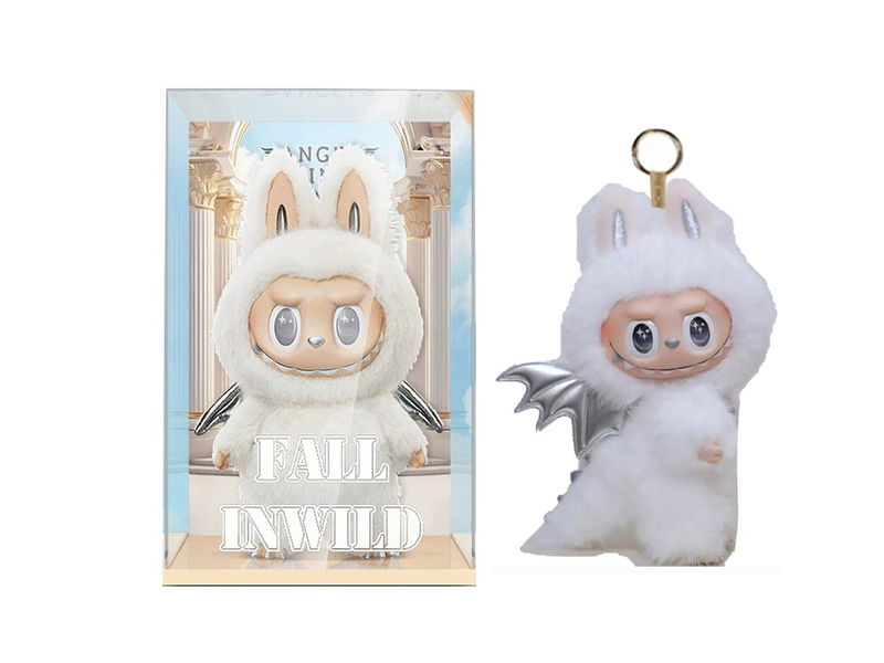 Limited Edition 8" Plush Vinyl Angel Labubu Doll With Keychain