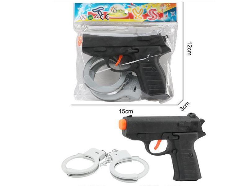Police Pistol ,Handcuffs 2pcs