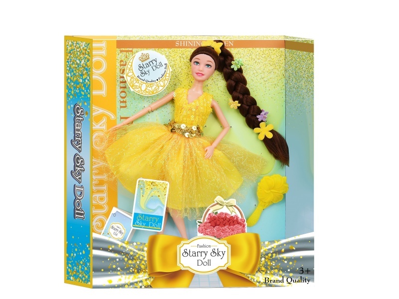 11.5-Inch 11-Joint Golden Series - With 3 Hairpins - Plastic Comb