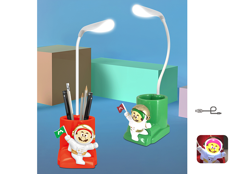 Super Mario Astronaut Pen Holder LED Desk Lamp