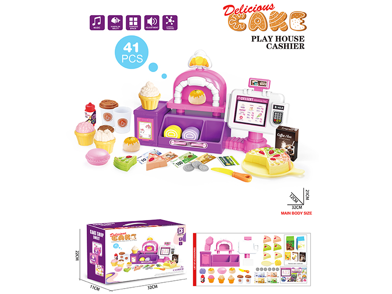 Cake Shop Cashier Pretend Play Toy 41pcs