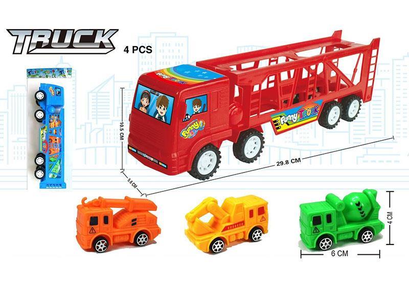 Large Trucks Carry Small Engineering Vehicles