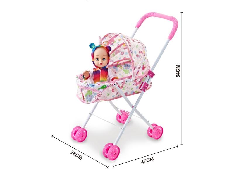 An Iron Trolley With A 16-Inch Musical Empty Body Doll