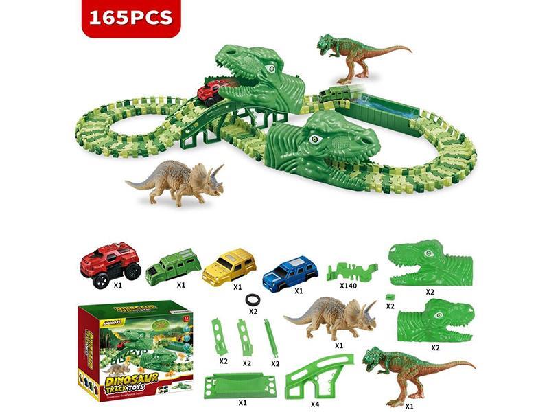 Dinosaur Track Electric Car Set 165pcs