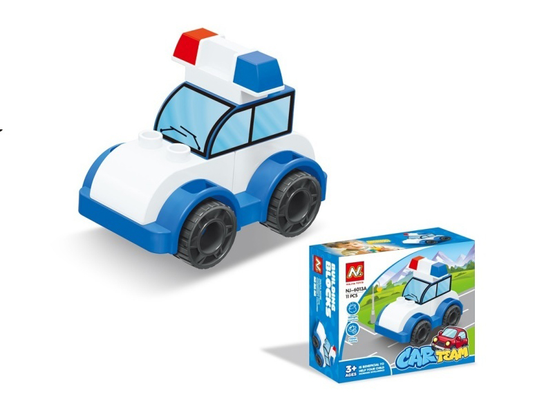 Building Blocks： Police Car 11 Pieces