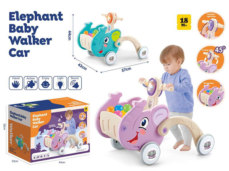 Elephant Baby Walker Car