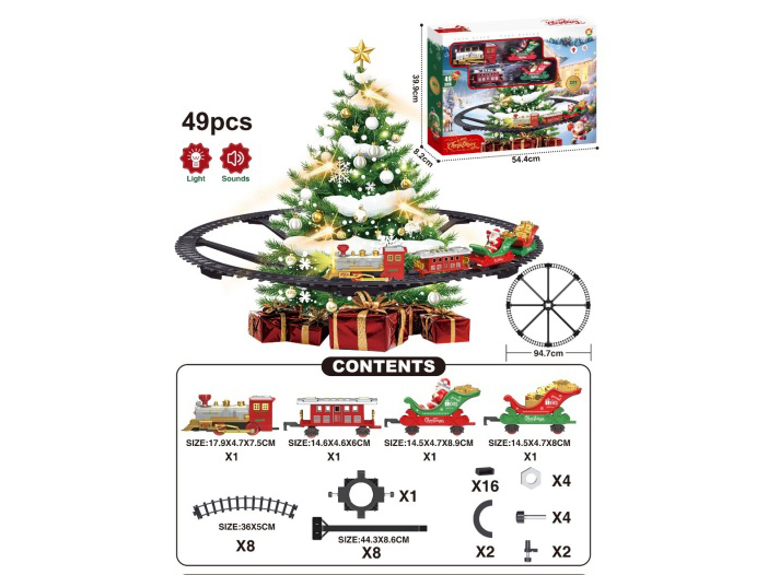 Classical Electric Track Train (Christmas Model)49PCS